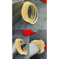 Pooja Bangles Graceful Pearl Bangles Set