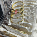 Pooja Bangles Pota Stone And Graceful Pearl Embellished Bangles Set