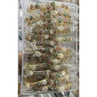 Pooja Bangles Traditional Austrian Stone And Meenakari Bangles Set   (1 Set Only )