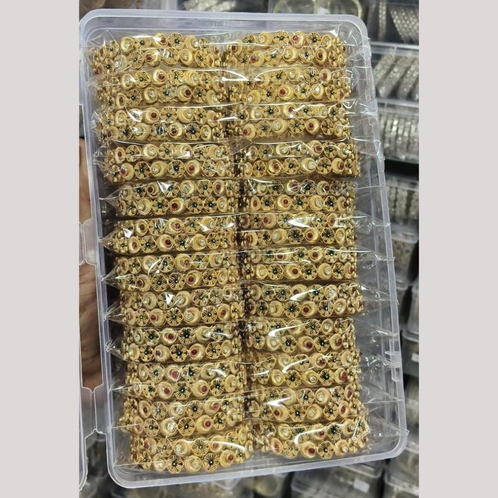 Pooja Bangles Glamorous Pota Stone Bangles Set   (1 Piece Only)