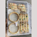 Pooja Bangles Designer Kundan Stone And Meenakari Bangles Set  (1 Piece Only)