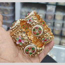 Pooja Bangles Designer Kundan Stone And Meenakari Openable Bangles Set 