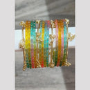Pooja Bangles Classic Kashmiri Ghungroo Raindrop Glass Bangles Set 