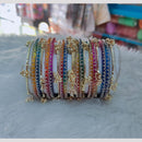 Pooja Bangles Classic Kashmiri Ghungroo Raindrop Glass Bangles Set 