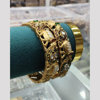 Pooja Bangles Classic Austrian Stone And Pearl Meenakari Bangles Set