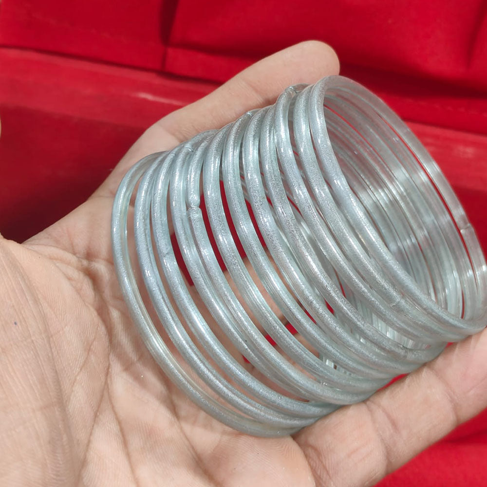 Pooja Bangles Glossy Transparent Jelly Bangles Set
