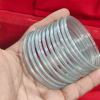 Pooja Bangles Glossy Transparent Jelly Bangles Set