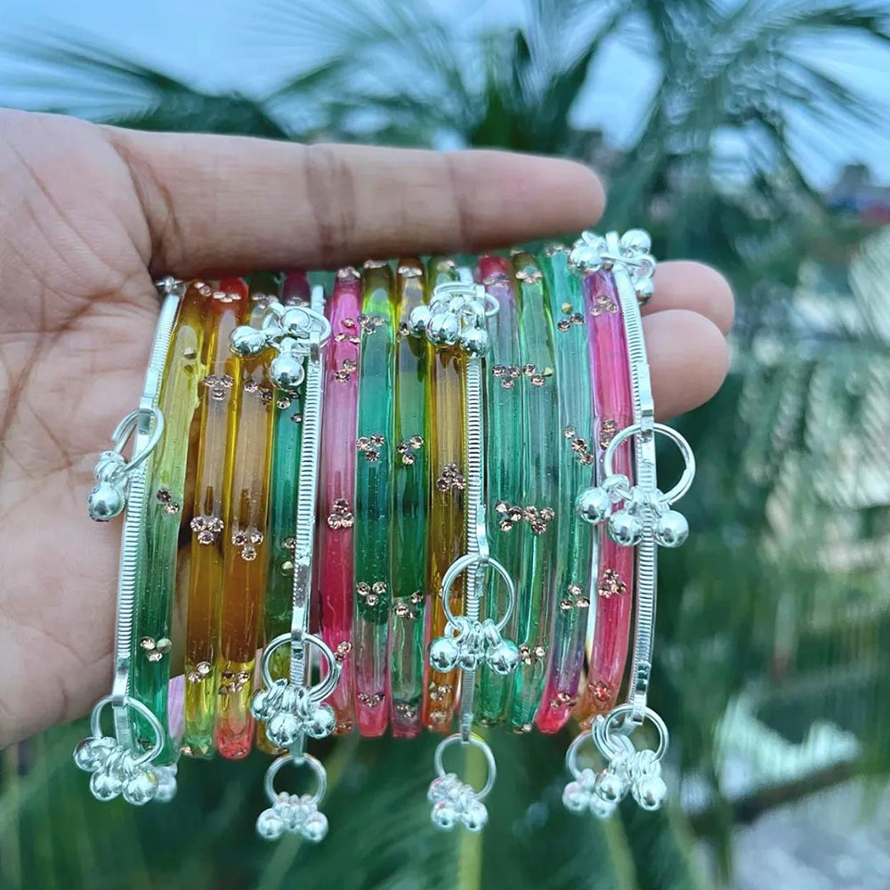 Pooja Bangles Classic Kashmiri Ghungroo Glass Bangles Set