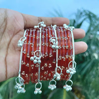 Pooja Bangles Classic Kashmiri Ghungroo Glass Bangles Set