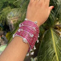 Pooja Bangles Classic Kashmiri Ghungroo Glass Bangles Set