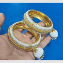 Pooja Bangles Classic Austrian Stone And Pearl Bangles Set