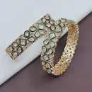 Pooja Bangles Elegant Crystal Stone And Meenakari Bangles Set