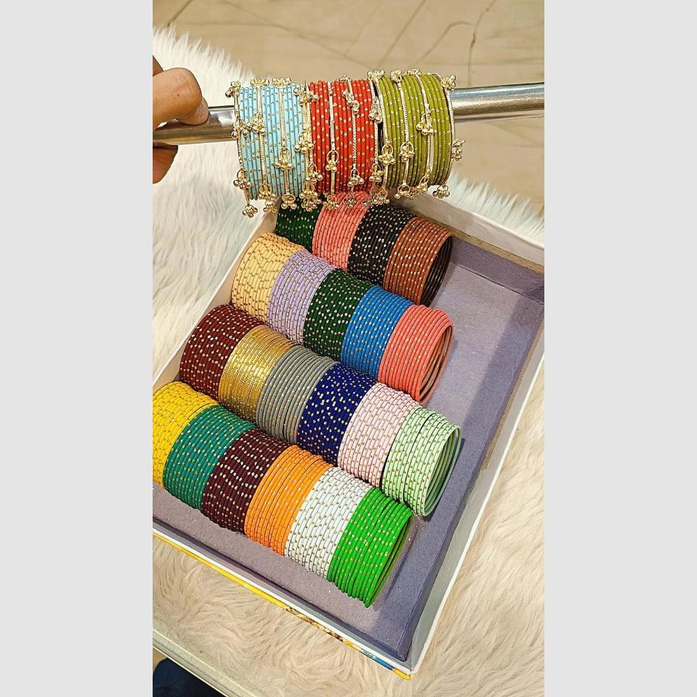 Pooja Bangles Fancy Wedding Wear Raindrop Kashmiri Bangles Set
