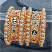 Pooja Bangles Elegant Meenakari And Austrian Stone Bangles Set 