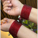 Pooja Bangles Luxury Austrian Stone Glass Wedding Wear Bangles Set