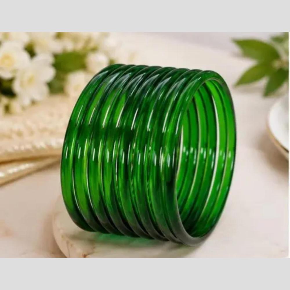 Pooja Bangles Luxury Plain Glass Wedding Wear Bangles Set