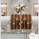 Pooja Bangles Pearl Kashmiri Glass Designer Bangles Set