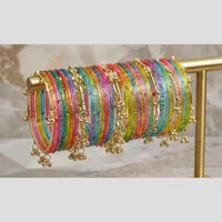 Pooja Bangles Pearl Kashmiri Glass Designer Bangles Set