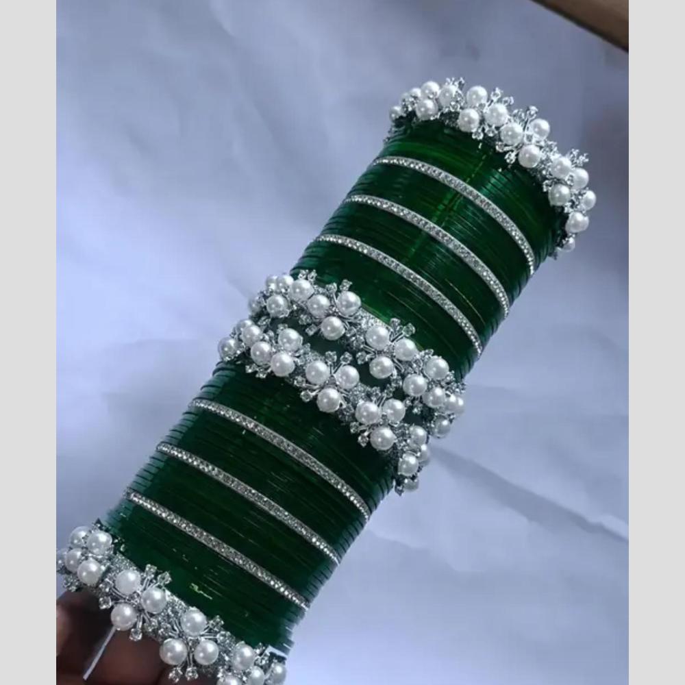 Pooja Bangles Pearl Wedding Wear Bangles Set