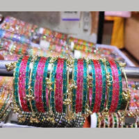Pooja Bangles Raindrop Glass Traditional Kashmiri Bangles Set