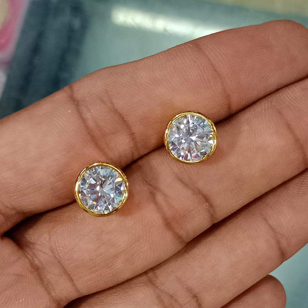 Pooja Bangles Classic Crystal Stone Studs Earrings