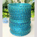 Pooja Bangles Raindrop Glass Fancy Bangles Set