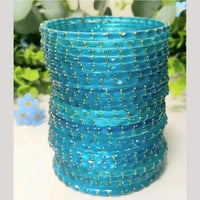 Pooja Bangles Raindrop Glass Fancy Bangles Set