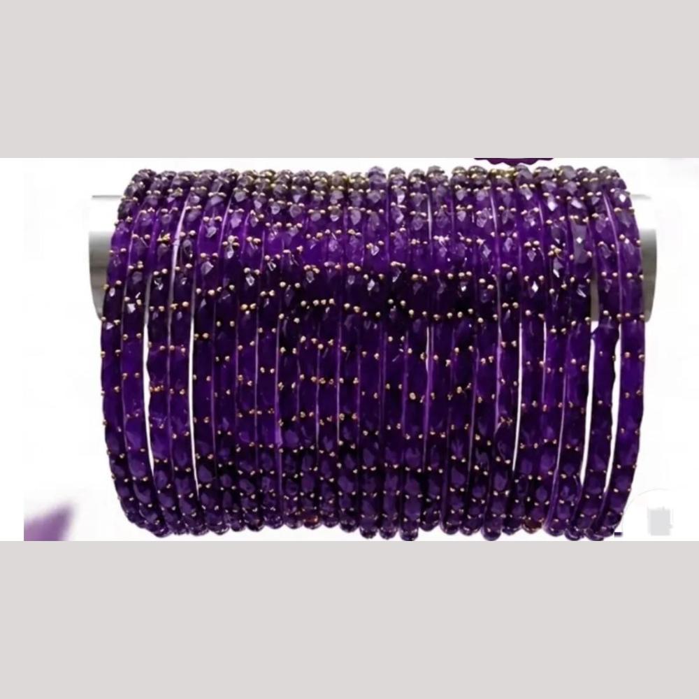 Pooja Bangles Raindrop Glass Fancy Bangles Set