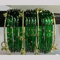 Pooja Bangles Raindrop Glass Fancy Kashmiri Bangles Set