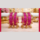 Pooja Bangles Raindrop Glass Fancy Kashmiri Bangles Set