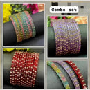 Pooja Bangles Austrian Stone Glass Fancy Bangles Set