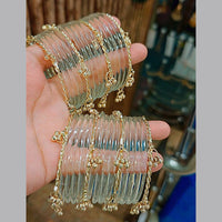 Pooja Bangles Graceful Jelly Glass Khasmiri Bangles Set 