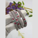 Pooja Bangles Vintage Oxidised Plated Pota Stone Bangles Set