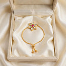 Pooja Bangles Royal Kundan Stone Adjustable Bracelet