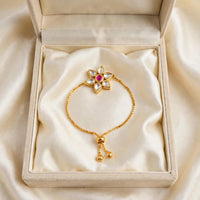 Pooja Bangles Royal Kundan Stone Adjustable Bracelet