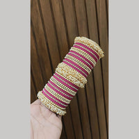 Pooja Bangles Elegant Pearl Bridal Bangles Set for Women