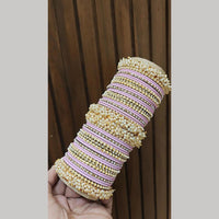 Pooja Bangles Elegant Pearl Bridal Bangles Set for Women