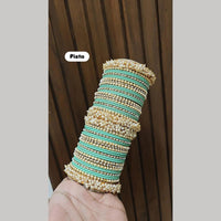 Pooja Bangles Elegant Pearl Bridal Bangles Set for Women