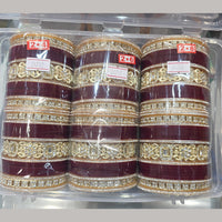 Pooja Bangles Acrylic Kundan Stone Wedding Wear Bangles Set