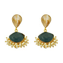 Darshana Jewels Gold Plated Crystal Dangler Earrings