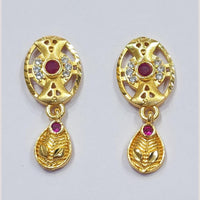 Raiyaraj Pota And Austrian Stone Dangler Earrings