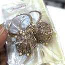 Hira Collections Gold Plated Crystal Stone And Beads Jhumki Earrings
