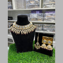 Hira Collections Gold Plated Kundan Stone And Beads Necklace Set