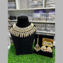 Hira Collections Gold Plated Kundan Stone And Beads Necklace Set