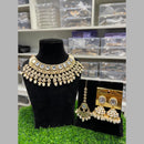 Hira Collections Gold Plated Kundan Stone And Beads Necklace Set