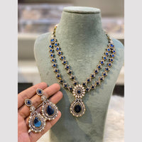 Hira Collection Gold Plated Pota Stone Necklace Set