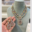 Hira Collection Gold Plated Pota Stone Necklace Set