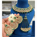 Hira Collections Designer Crystal Beads Necklace Set Perfect for Weddings & Festive Occasions