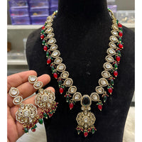 Hira Collections Designer Polki Kundan And Beads Long Necklace Set  Statement Jewelry 