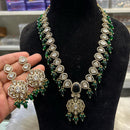 Hira Collections Designer Polki Kundan And Beads Long Necklace Set  Statement Jewelry